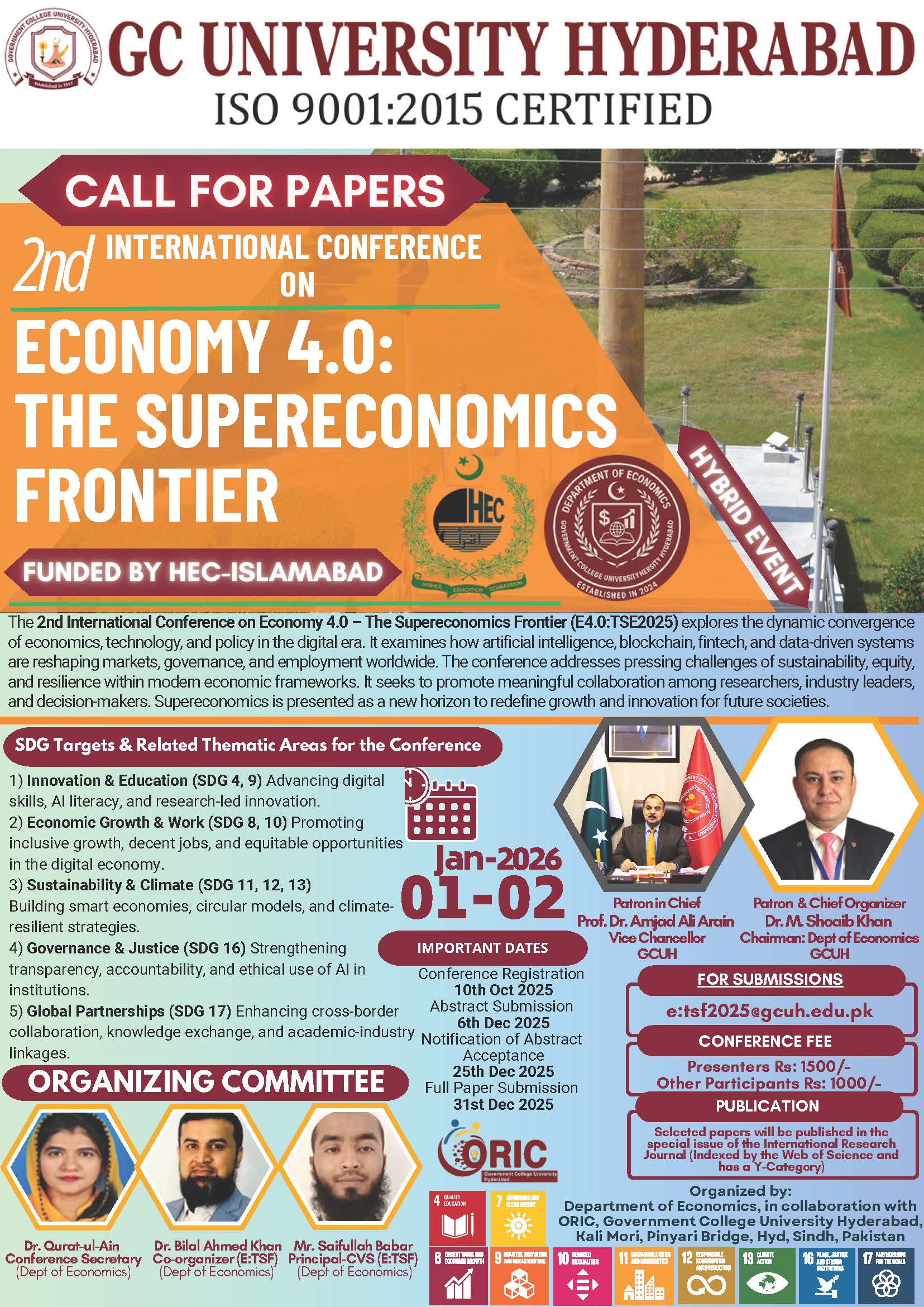 International Conference (Dept-of Economics, GCUH)